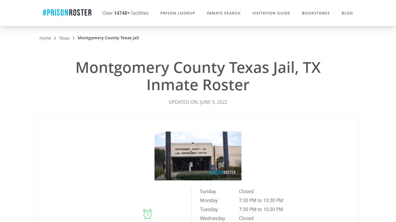 Montgomery County Texas Jail, TX Inmate Roster - Prisonroster